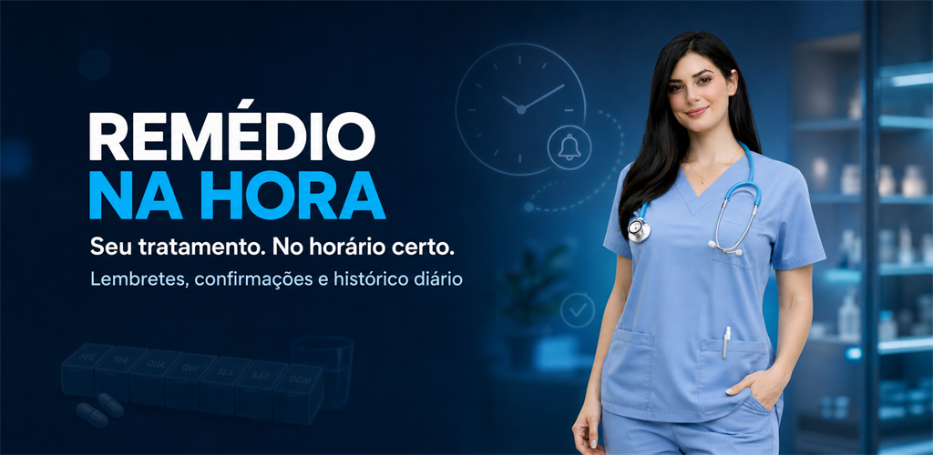 Remédio na Hora com lembretes, confirmações e histórico diário
